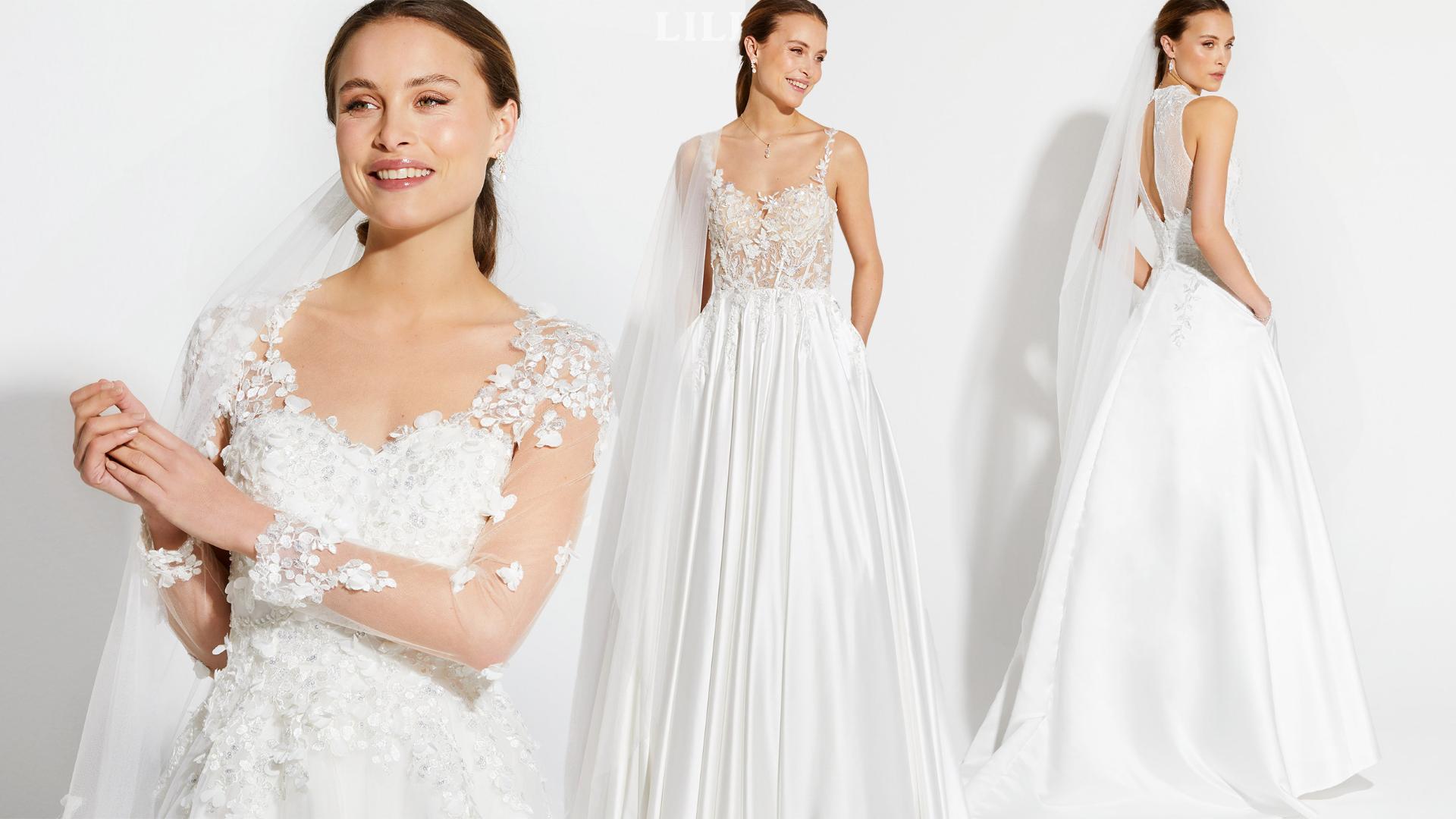 De nye brudekjoler bruger især transparens og gennemsigtige detaljer