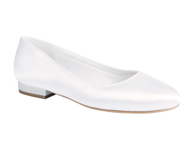 Brudesko med flad hæl